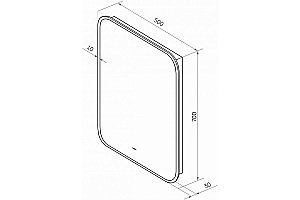 Зеркало ART&MAX SIENA 50 AM-Sie-500-700-DS-F в ванную от интернет-магазине сантехники Sanbest