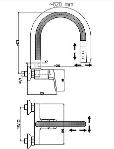 Смеситель для кухни Rav-Slezak Colorado CO202.5/12 хром/серый купить в интернет-магазине сантехники Sanbest