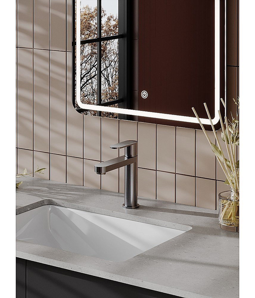 Cмеситель для раковины Agger Sweet A2702155 оружейная сталь матовая купить в интернет-магазине сантехники Sanbest