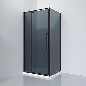 Душевой уголок Black&White Stellar Wind 8181000G 100х80 стекло серое/профиль черный матовый купить в интернет-магазине Sanbest