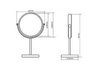 Зеркало косметическое Bemeta 112201252 хром купить в интернет-магазине сантехники Sanbest