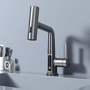 Смеситель для раковины Black&white Sky Day SD3027GM оружейная сталь матовая купить в интернет-магазине сантехники Sanbest