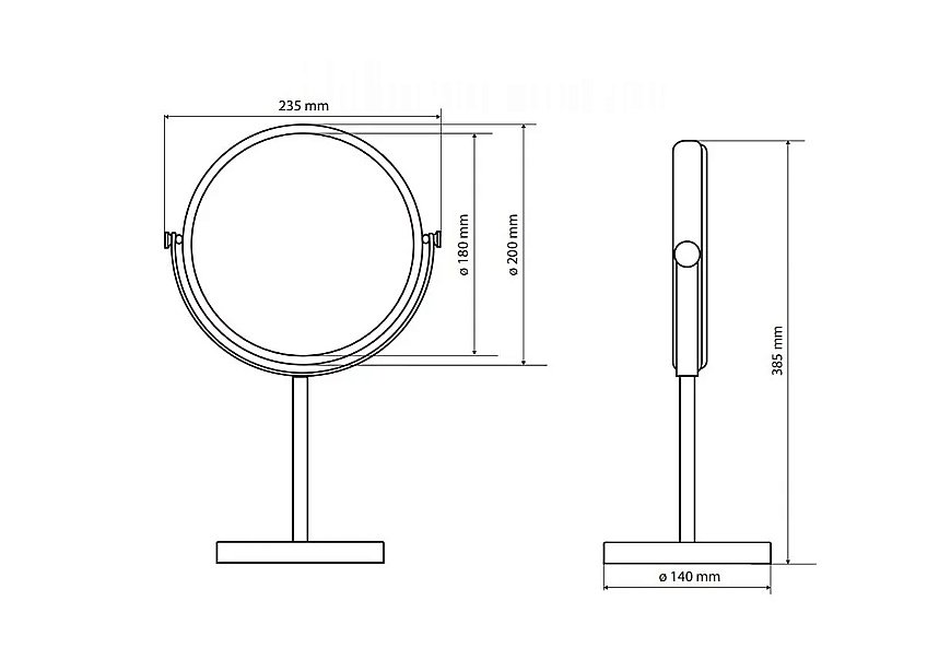 Зеркало косметическое Bemeta 112201252 хром купить в интернет-магазине сантехники Sanbest