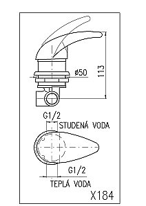 Смеситель RAV-Slezak PREMIUM CRISTAL LINE X184 купить в интернет-магазине сантехники Sanbest