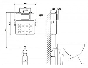 Смывной бачок скрытого монтажа Abber AC0104 купить в интернет-магазине сантехники Sanbest