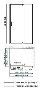 Душевой уголок WasserKRAFT Spree 14P07 120х90 стекло прозрачное/профиль никель купить в интернет-магазине Sanbest
