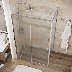 Душевой уголок Grossman Galaxy 120.K33.01.1180.10.02 110x80 стекло шиншилла/профиль хром купить в интернет-магазине Sanbest