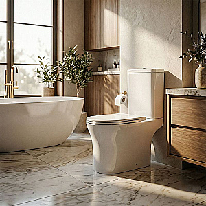 Унитаз напольный Azario Mansion AZ-2142A-UQ3 белый, безободковый, с бачком, с крышкой микролифт, слив торнадо купить в интернет-магазине Sanbest