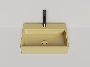 Раковина Salini OTTAVIA 1103101GF 59,5 из искусственного камня S-Sense, глянцевая, цвет по RAL полностью купить в интернет-магазине Sanbest