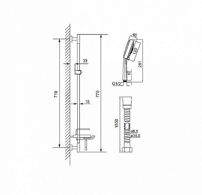Душевой гарнитур Iddis Optima Home TSH1601 купить в интернет-магазине сантехники Sanbest
