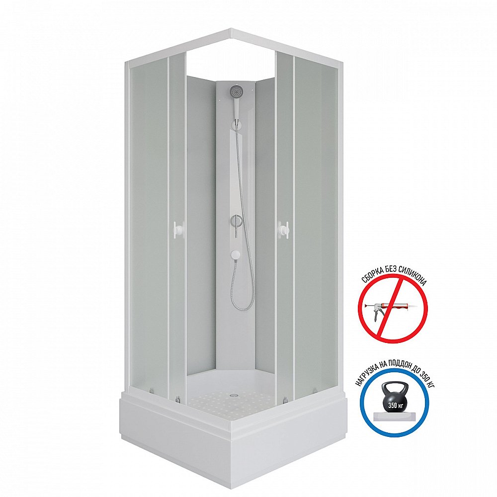 Душевая кабина Niagara Promo P100/26Q/MT/BK 100х100 купить в интернет-магазине Sanbest