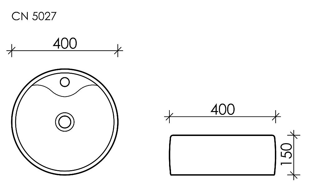 Раковина накладная Ceramica Nova Element CN5027 купить в интернет-магазине Sanbest