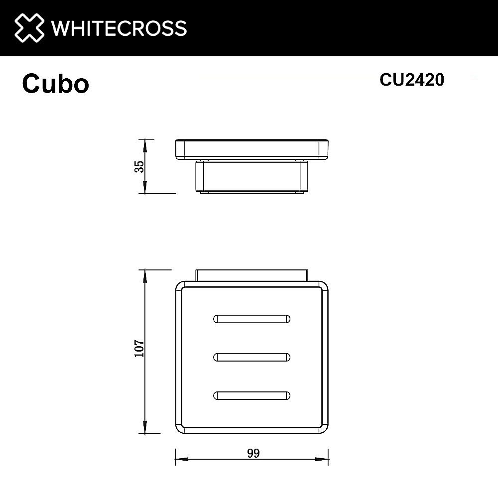 Мыльница WhiteCross Cubo CU2420GLB золото брашированное купить в интернет-магазине сантехники Sanbest