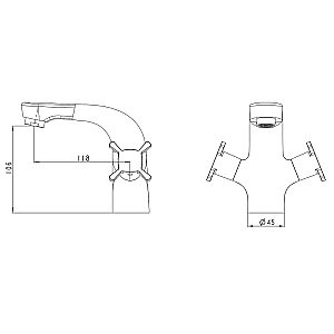 Смеситель для раковины Kaiser Cuatro 58011 купить в интернет-магазине сантехники Sanbest