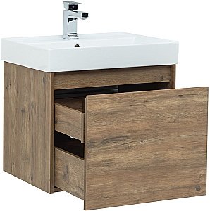 Тумба с раковиной Aquanet Nova Lite 249511 60 дуб рустикальный для ванной в интернет-магазине Sanbest