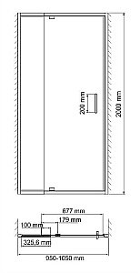 Душевая дверь WasserKRAFT Berkel 48P12 100 купить в интернет-магазине Sanbest
