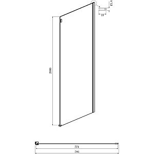 Душевой уголок Ambassador Benefit HBB 19022205HBB-80HBB 160х80 стекло тонированное/профиль черный купить в интернет-магазине Sanbest