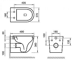 Унитаз подвесной BelBagno Sfera BB046CHR безободковый, с крышкой микролифт, с инсталляцией и кнопкой хром купить в интернет-магазине Sanbest
