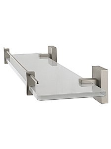 Стеклянная полка для ванной WONZON & WOGHAND POLO, Брашированный никель (WW-8927-BN) купить в интернет-магазине сантехники Sanbest