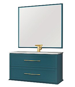 Тумба с раковиной из искусственного мрамора Cezares TIFFANY 75 Blu Petrolio для ванной в интернет-магазине Sanbest