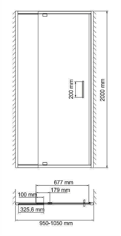 Душевая дверь WasserKRAFT Berkel 48P12 100 купить в интернет-магазине Sanbest