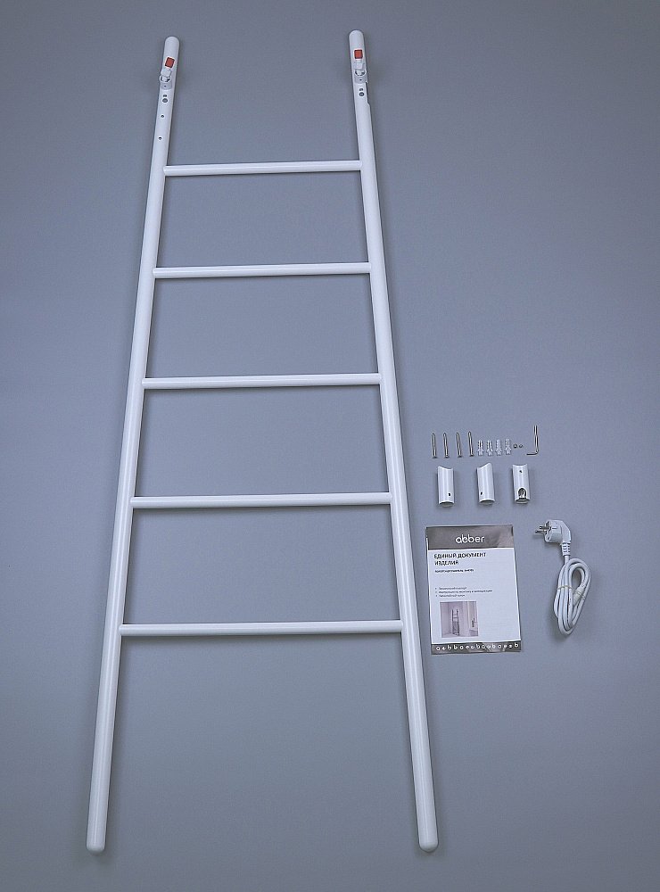 Полотенцесушитель электрический ABBER Treppe AH4705MW белый матовый купить в интернет-магазине сантехники Sanbest