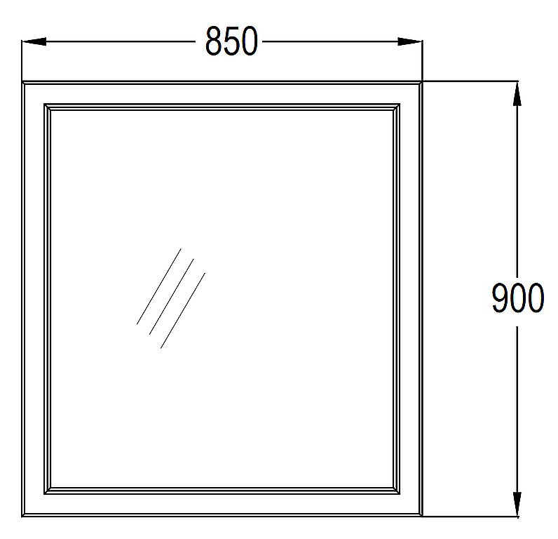Зеркало Опадирис Омега 85 белое матовое в ванную от интернет-магазине сантехники Sanbest