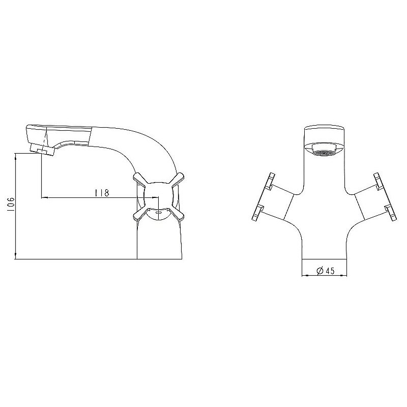 Смеситель для раковины Kaiser Cuatro 58011 купить в интернет-магазине сантехники Sanbest