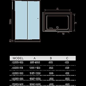 Душевая дверь WeltWasser WW200 200S2 120х80 купить в интернет-магазине Sanbest