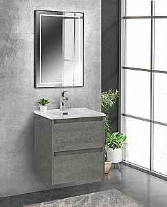 Зеркало BelBagno Kraft SPC-KRAFT-500-800-LED-TCH-WARM-NERO черный в ванную от интернет-магазине сантехники Sanbest