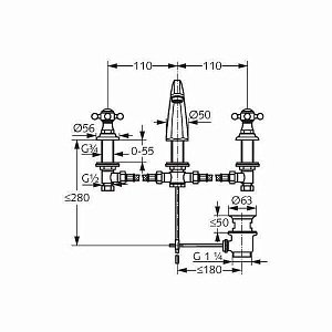 Смеситель для раковины Kludi Adlon 5104305G5 купить в интернет-магазине сантехники Sanbest