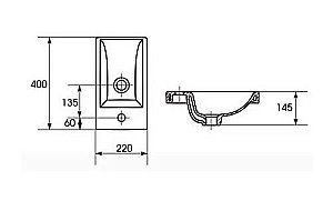 Тумба с раковиной Style Line Compact 40 черная для ванной в интернет-магазине Sanbest