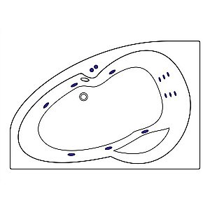 Ванна акриловая EXCELLENT Newa LINE WAEX.NEL16.LINE.GL 160x95 белая с гидромассажем купить в интернет-магазине Sanbest