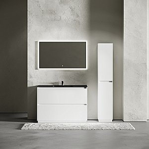 Тумба с раковиной Sancos Libra Floor 120 LB120F-1W белая для ванной в интернет-магазине Sanbest