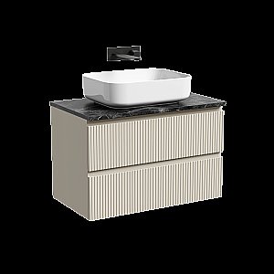 Тумба с раковиной Sancos SNOB T 80 со столешницей, бежевая матовая для ванной в интернет-магазине Sanbest