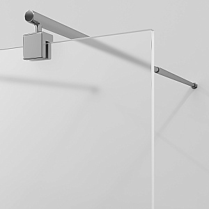 Душевое ограждение WasserKRAFT Vechte 60W46-MG 110 фиксатор серебристый/стекло матовое купить в интернет-магазине Sanbest