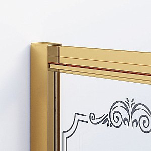 Душевой уголок Ambassador Royal 18015301 120х80 стекло белое с декором/профиль золото купить в интернет-магазине Sanbest
