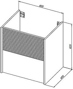 Тумба с раковиной Aquanet Вита 330473 60 белый матовый для ванной в интернет-магазине Sanbest