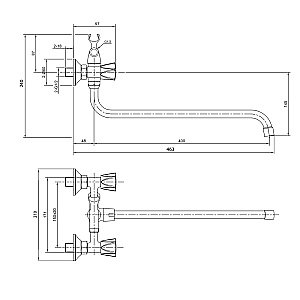 Смеситель для ванны Olive's CATALONA 23241CT хром купить в интернет-магазине сантехники Sanbest