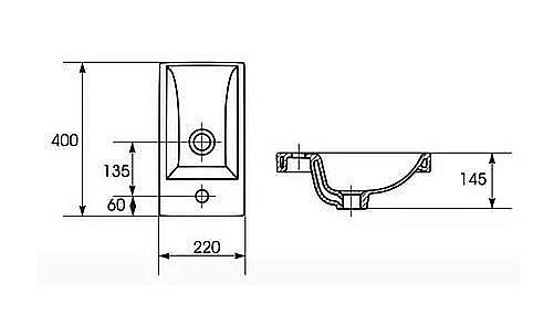 Тумба с раковиной Style Line Compact 40 черная для ванной в интернет-магазине Sanbest