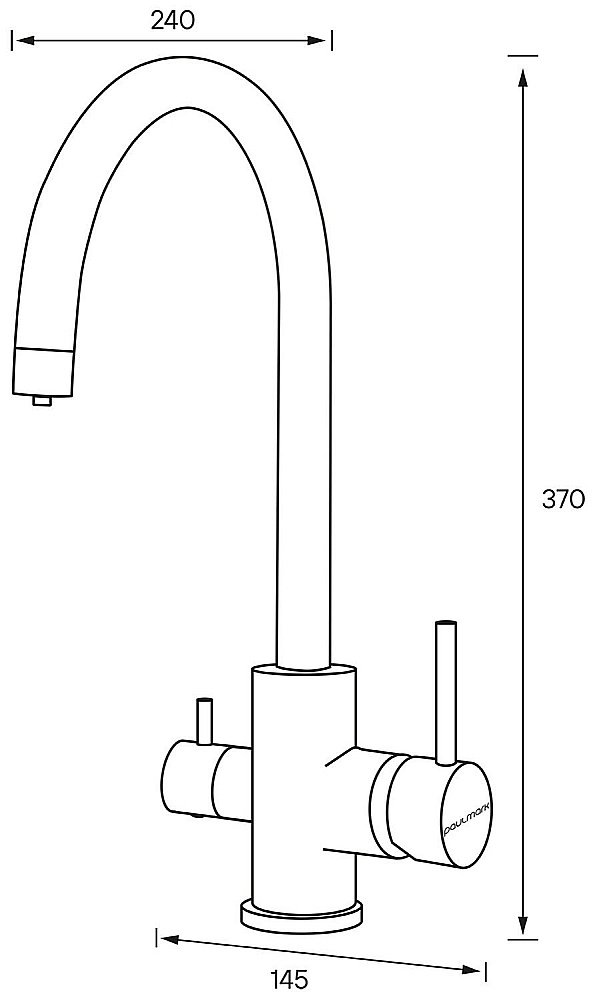 Смеситель для кухни Paulmark Essen Es213211-AN антрацит купить в интернет-магазине сантехники Sanbest