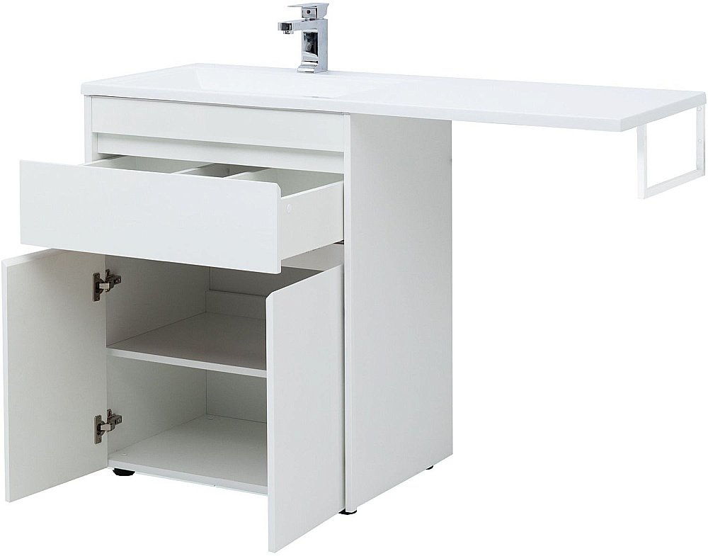 Тумба с раковиной Aquanet Токио 237746 130 белый для ванной в интернет-магазине Sanbest
