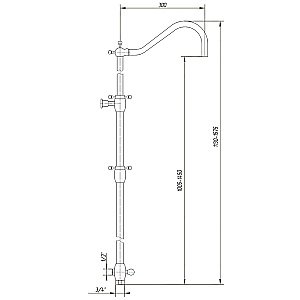Душевая колонна Migliore Onda ML.OND-36.217.BR купить в интернет-магазине сантехники Sanbest