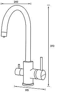 Смеситель для кухни Paulmark Essen Es213211-AN антрацит купить в интернет-магазине сантехники Sanbest