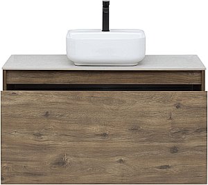 Тумба с раковиной Aquanet Nova Lite 249520 100 дуб рустикальный для ванной в интернет-магазине Sanbest