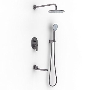 Душевая система BERGES NARDIS 3R 071009 оружейная сталь купить в интернет-магазине сантехники Sanbest