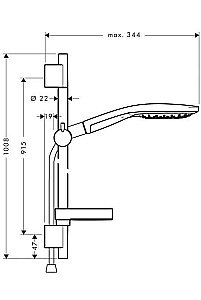 Душевой гарнитур Hansgrohe Raindance 27803000 хром купить в интернет-магазине сантехники Sanbest