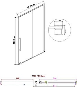 Душевая дверь без пристенного профиля Vincea Arno VDS-1A120CL 120 стекло прозрачное/профиль хром купить в интернет-магазине Sanbest
