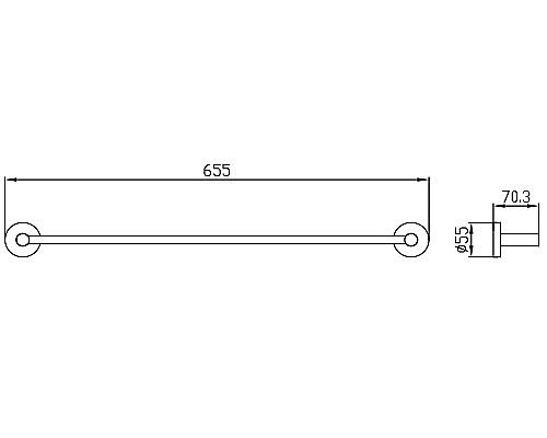 Полотенцедержатель Kaiser KH-2007 хром купить в интернет-магазине сантехники Sanbest