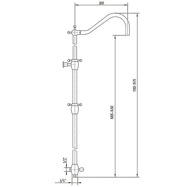 Душевая колонна Migliore Onda ML.OND-36.217.BR купить в интернет-магазине сантехники Sanbest